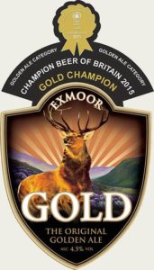 Exmoor Gold Pump Clip with Award